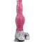 Dildo Wild Dog, Silicon Lichid, Roz/Gri, 28 cm