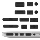 Set dopuri de protectie anti-praf pentru Apple MacBook Pro 13&quot;/MacBook Pro 15&quot;/MacBook Retina, Kwmobile, Negru, Plastic, 24622.01