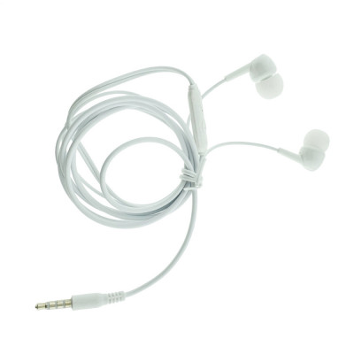 Casti in-ear cu microfon, XO-EP37 87789, conector tip Jack 3.5 mm, control pe fir, lungime cablu 115 cm, albe foto