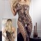Catsuit Decupat Sexy Cu Dantela Asymmetric, Negru, S/L