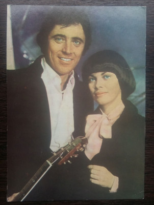 (31) CARTE POSTALA - ACIN - SACHA DISTEL SI MIREILLE MATHIEU foto