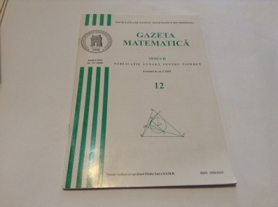 GAZETA MATEMATICA NR 12/2009 RF21/2 foto
