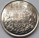 Monedă 50 cents / half dollar 2021 Canada, 100th Anniversary Coat of Arms,, America de Nord