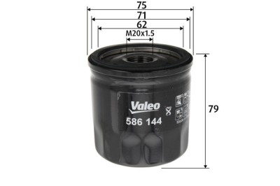 VALEO 586144 Filtru ulei foto