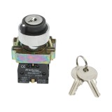 Selector 2 pozitii cu retinere si cheie 1NO, 400V/10A, LAY5-BG21 Breckner Germany