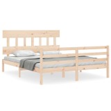 Cumpara ieftin Cadru de pat cu tablie, 160x200 cm, lemn masiv