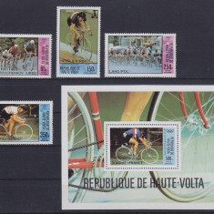 Haute Volta 1980 Moscow olympic winners set+perf. sheet Mi.808-11+B56 MNH DA.121