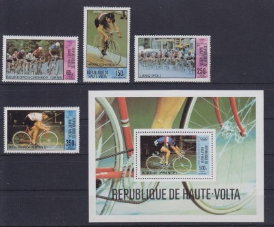 Haute Volta 1980 Moscow olympic winners set+perf. sheet Mi.808-11+B56 MNH DA.121 foto