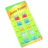 Set 10 sigurante auto, 10A, 15A, 20A, 25A, 30A