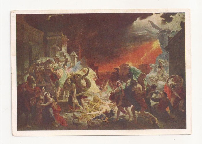 FA44-Carte Postala- RUSIA - Last day of Pompeii, State Russian Museum, 1961