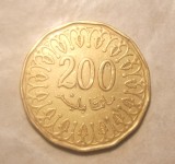 Moneda Tunisia 200 Millimes 2013 - Numismatica Colectie