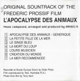 Vangelis - L'Apocalypse Des Animaux, CD