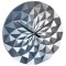 Ceas de Perete Analog Geometric de Precizie TFA, Creat de Designer, Model Diamond, Albastru Metalic