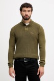 Aeronautica Militare pulover de bumbac culoarea bej, light, cu turtleneck, MA1572UL00409