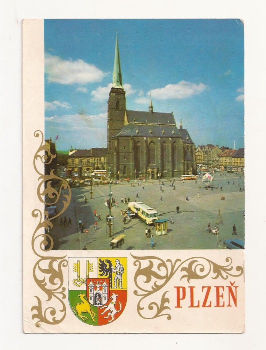 FA11 - Carte Postala- CEHIA - Plzeň, circulata 1974