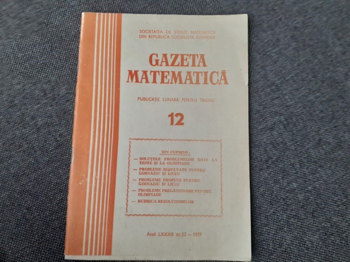 GAZETA MATEMATICA NR 12/1977