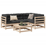 Set canapele de gradina cu perne, 5 piese, lemn masiv de pin GartenMobel Dekor, vidaXL