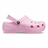 Saboți Crocs Women&#039;s Classic Platform Clog Roz - Flamingo
