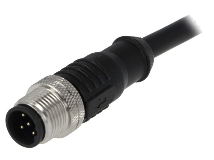 Conector M12 tată 5 pini cod B IP67