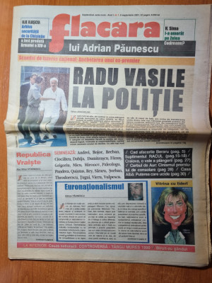ziarul flacara 6 septembrie 2001-anul 1,nr.1 al ziarului-adrian paunescu foto