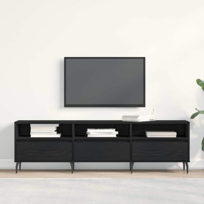 vidaXL Dulap TV, stejar negru, 150x30x44,5 cm, lemn prelucrat foto