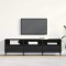 vidaXL Cabinet TV Stejar negru 150 x 30 x 44.5 cm Lemn compozit 862879