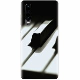 Husa silicon pentru Huawei P30, Piano Key Close Up Macro