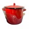 Oala emailata 10l rosie cu capac Resigilat Handy KitchenServ