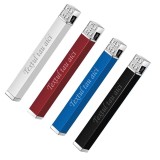 Bricheta Slim, din Metal, Cu Capac, Antivant, Reincarcabila, Gravata cu Textul Tau, 8 cm