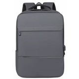 Rucsac Pufo Office compartimentat pentru laptop, 45 x 35 cm, gri