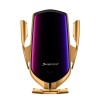 Suport Auto Telefon Wireless MRG L-R1, Incarcare Rapida, Senzor Inteligent, Prindere Grila Ventilatie, Rotire 360, Gold