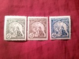 Serie mica Cehoslovacia 1919 - Emblema LEU - valorile 15 , 25 50h , urma sarniera