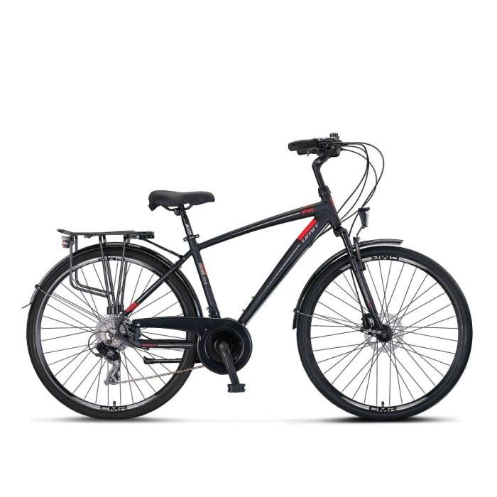 Bicicleta City Umit Ventura, M-510-ATB-S, culoare negru/rosu, roata 28&quot;, cadru 5... Cod:42836510001