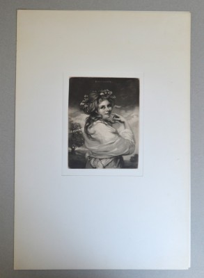 Sir Joshua Reynolds &amp;quot;A Bacchante&amp;quot; mezzotinta 1784 foto