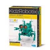 Kit Constructie Robot Wacky, KidzRobotix 4M, Jucarie STEM, Robotica, Educativ, Creativ, Lumini LED