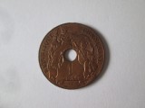 Indochina Franceză 1 Cent 1937 A in stare foarte bună, Asia, Cupru (arama)