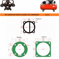 Garnituri set pentru cap compresor de aer V 65mm CH083 Mod.6(J)