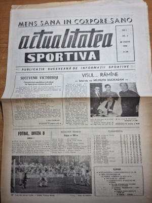 ziarul actualitatea sportiva 29 martie 1990 - interviu helmuth duckadam foto