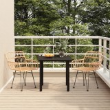 VidaXL Set mobilier de grădină, 3 piese, poliratan