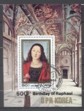 Korea 1984 Paintings, Raphael, perf. sheet, used T.259, Stampilat