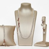 Cumpara ieftin Set Royal din perle albe, cu sfere de 5 mm