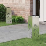 vidaXL Lumină LED Solară pentru Alei 2 pcs Oţel inoxidabil 879755