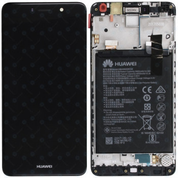 Huawei Y7 (TRT-L21) Capac frontal modul display + LCD + digitizer + baterie gri 02351HSB foto