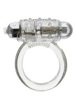 Inel cu vibratii transparent pentru penis