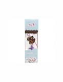 Martisor tip brosa cu model ghivecel auriu cu flori colorate pentru 1 si 8 martie