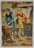 LES PIEDS DE COCHON A LA Ste . MENEHOULD , CARTE POSTALA ILUSTRATA , LITOGRAFIE SEMNATA JEAN PARIS , CU RETETA CULINARA PE VERSO , TEXT IN LB. FRAN
