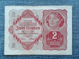 2 Kronen 1922 Austria ⏳/ Korona Coroane unifata