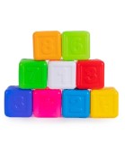 Cuburi din Plastic Colorate cu Numere 9 Piese