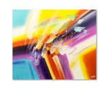 Cumpara ieftin Tablou abstract pictat manual birou, hol, living, Calatorie spatiala, 60x50cm ulei pe panza, gata de expus pe perete