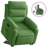 Cumpara ieftin Fotoliu rabatabil cu ridicare, verde deschis, catifea
